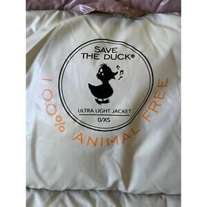 NEW SAVE THE DUCK 100% ANIMAL FREE ULTRA LIGHT PUFFER JACKET SIZE 0/XS